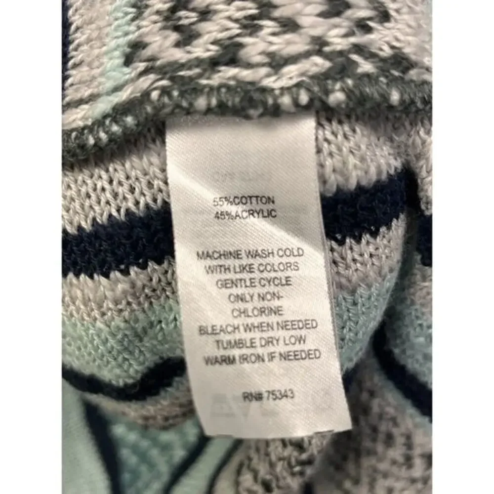 Between Me & You‎ Open front Cardigan Womens Small Fringe Hooded Gray striped